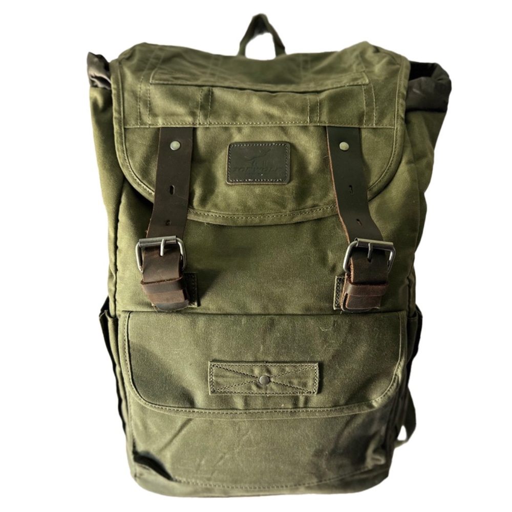 TopWolf Waterproof Waxed Canvas Backpack